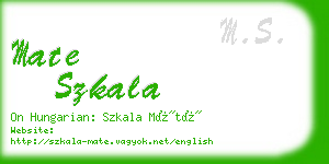 mate szkala business card